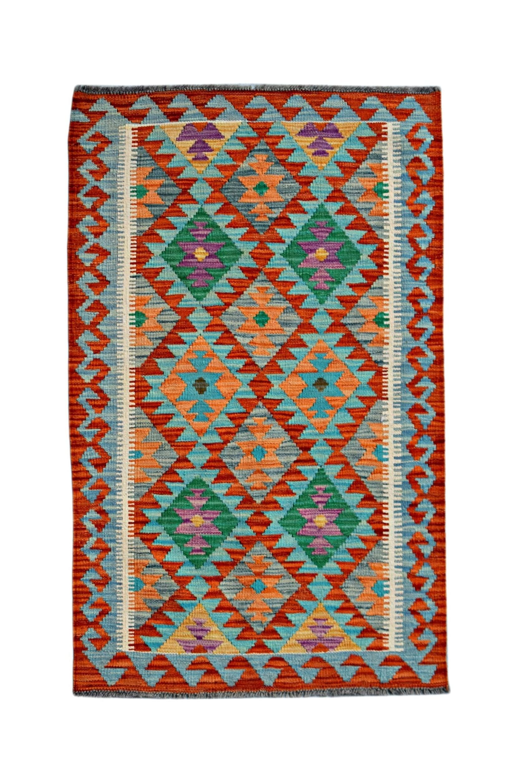 Handmade Afghan Maimana Kilim | 132 x 82 cm | 4'2" x 2'8" - Najaf Rugs & Textile