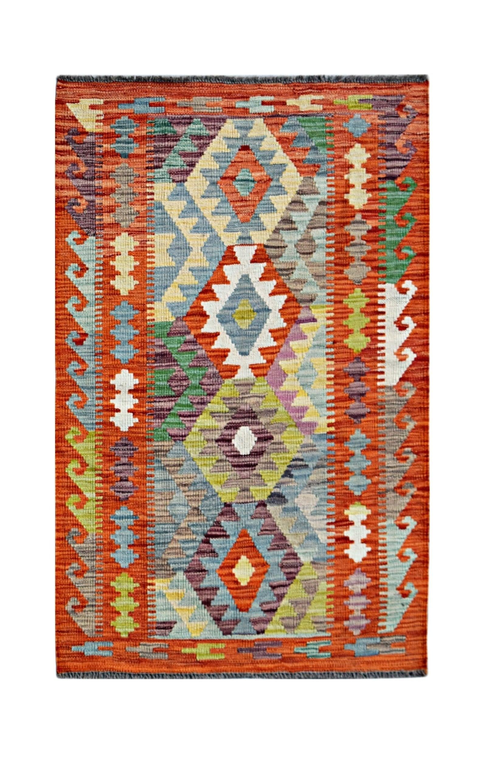 Handmade Afghan Maimana Kilim | 132 x 83 cm | 4'4" x 2'9" - Najaf Rugs & Textile