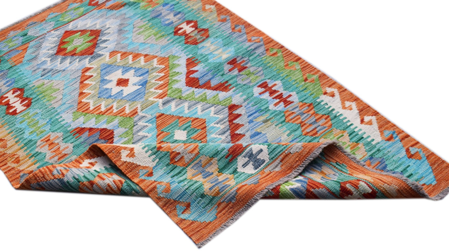 Handmade Afghan Maimana Kilim | 157 x 103 cm | 5'2" x 3'4" - Najaf Rugs & Textile