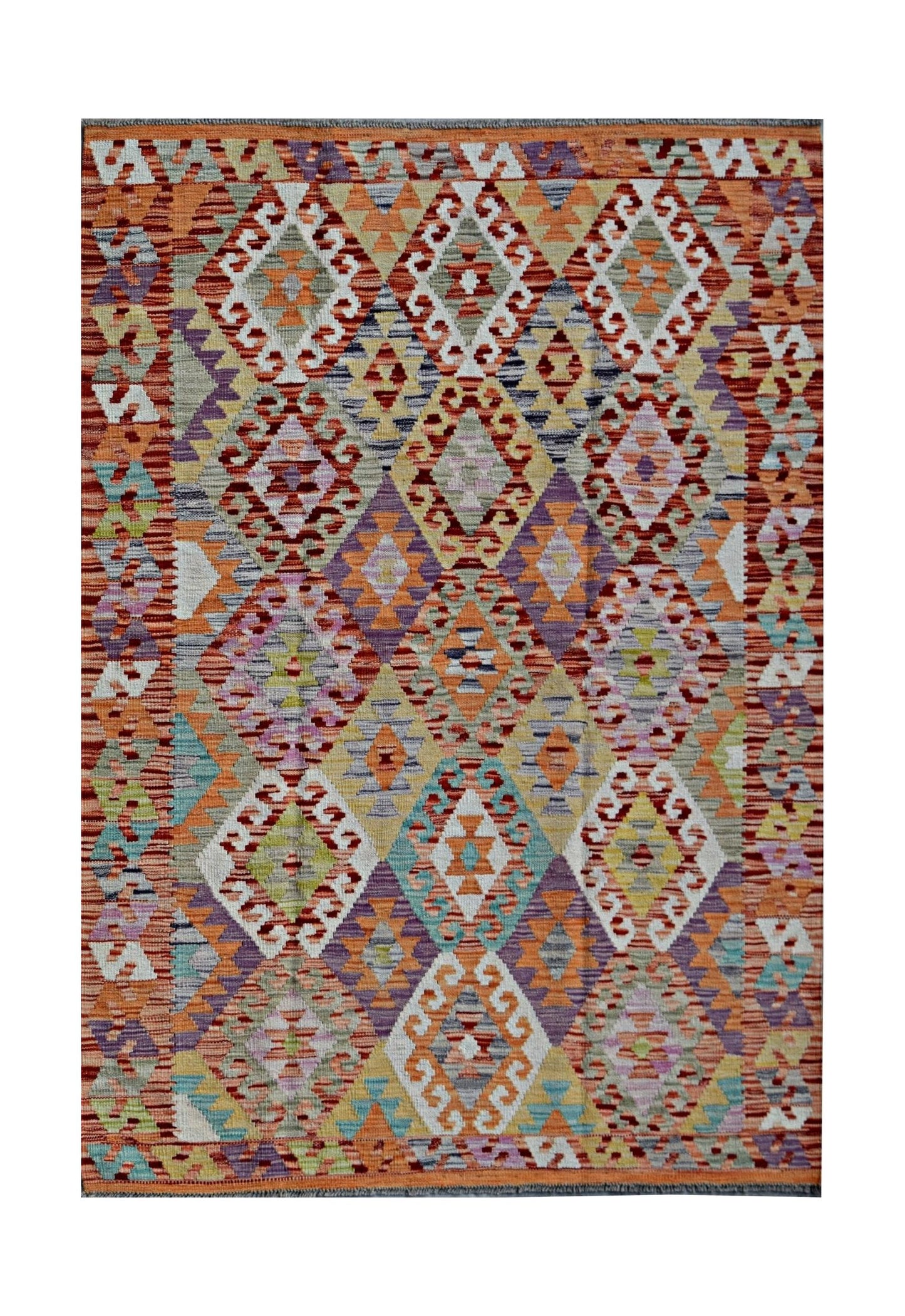 Handmade Afghan Maimana Kilim | 185 x 134 cm | 6'1" x 4'5" - Najaf Rugs & Textile