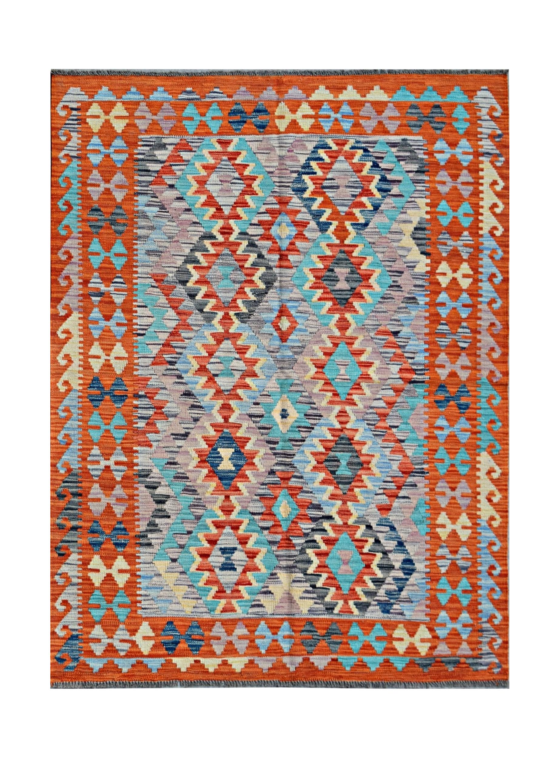 Handmade Afghan Maimana Kilim | 186 x 144 cm | 6'2" x 4'9" - Najaf Rugs & Textile