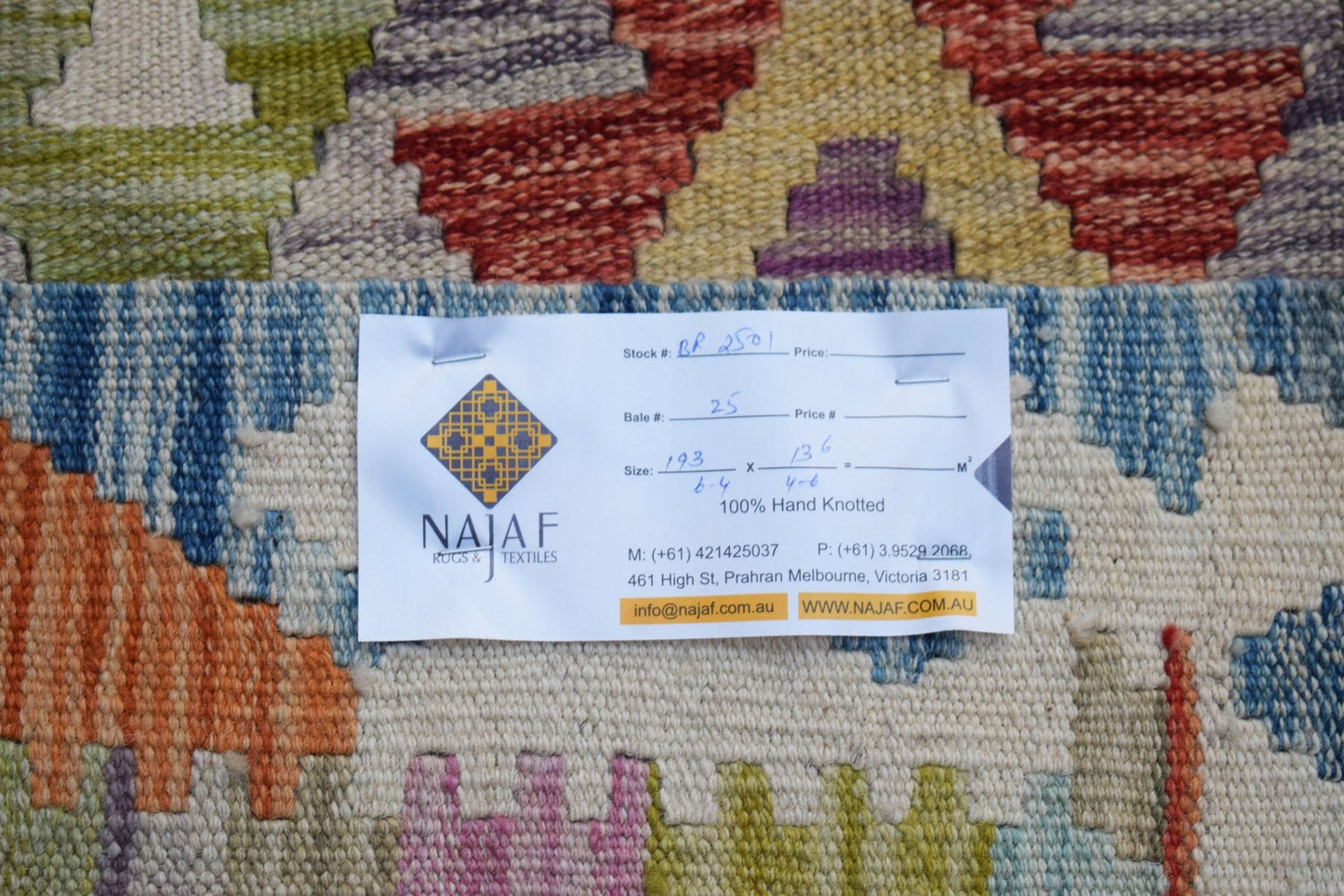 Handmade Afghan Maimana Kilim | 193 x 136 cm | 6'4" x 4'6" - Najaf Rugs & Textile