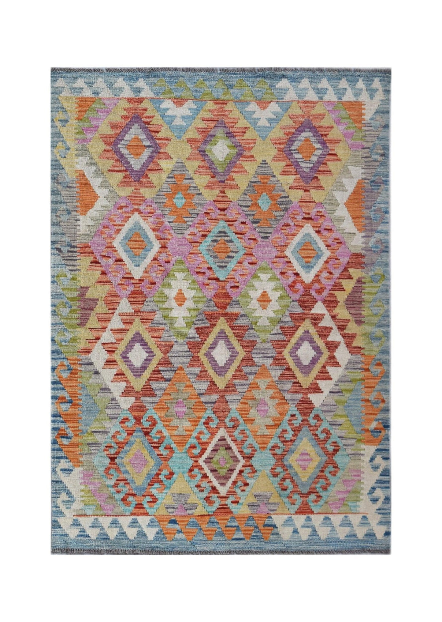 Handmade Afghan Maimana Kilim | 193 x 136 cm | 6'4" x 4'6" - Najaf Rugs & Textile