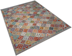 Handmade Afghan Maimana Kilim | 194 x 154 cm | 6'6" x 5'1" - Najaf Rugs & Textile