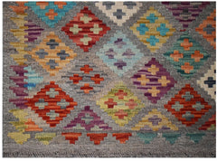 Handmade Afghan Maimana Kilim | 194 x 154 cm | 6'6" x 5'1" - Najaf Rugs & Textile