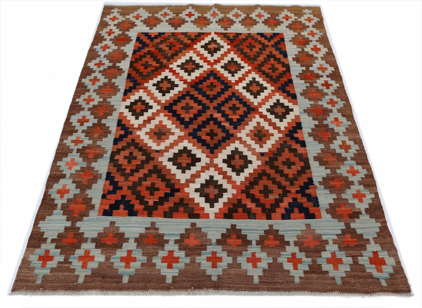 Handmade Afghan Maimana Kilim | 195 x 145 cm | 6'5" x 4'9" - Najaf Rugs & Textile