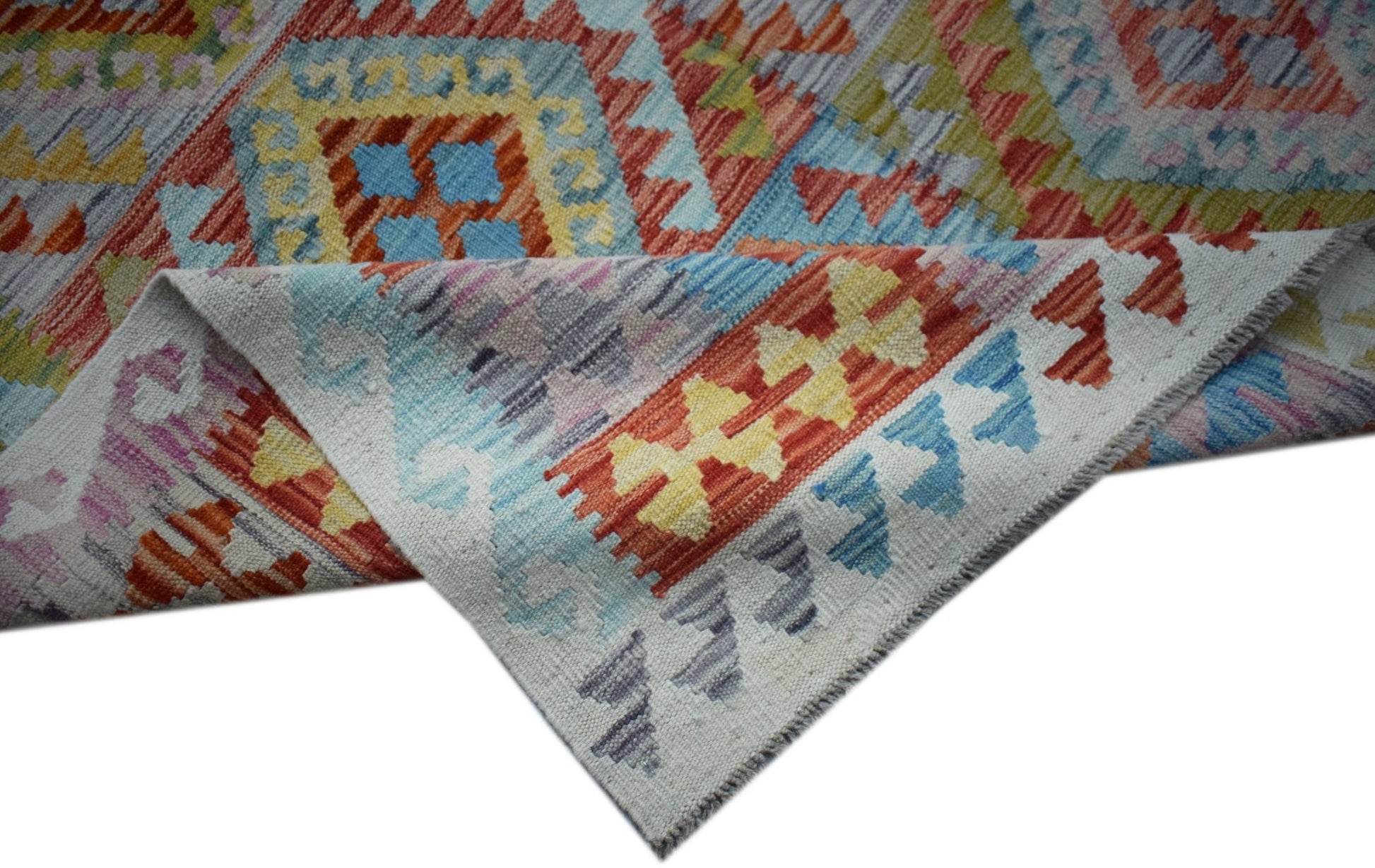 Handmade Afghan Maimana Kilim | 196 x 149 cm | 6'5" x 4'11" - Najaf Rugs & Textile