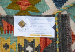 Handmade Afghan Maimana Kilim | 196 x 153 cm | 6'5" x 5'1" - Najaf Rugs & Textile
