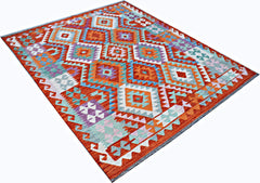 Handmade Afghan Maimana Kilim | 196 x 157 cm | 6'6" x 5'2" - Najaf Rugs & Textile