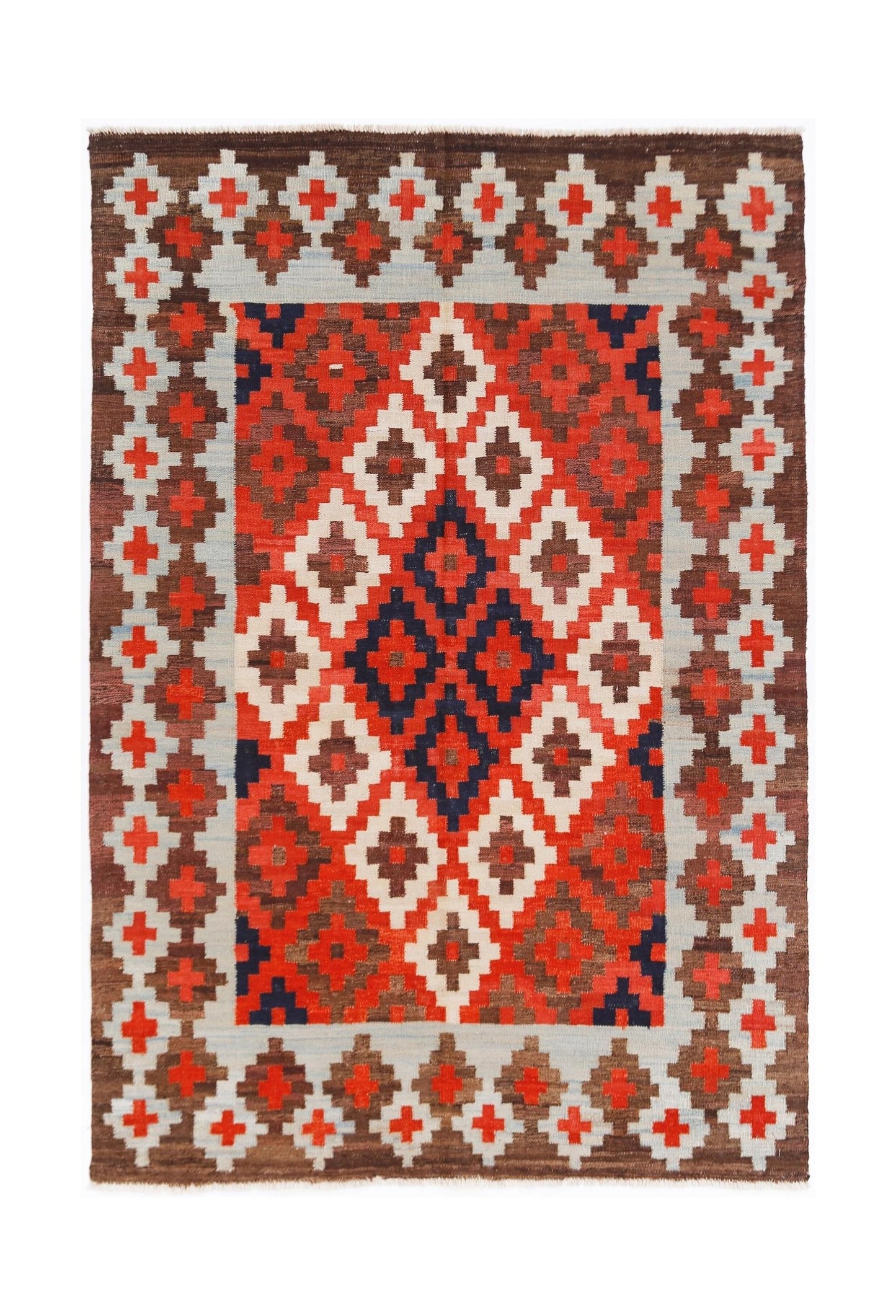 Handmade Afghan Maimana Kilim | 198 x 142 cm | 6'6" x 4'8" - Najaf Rugs & Textile