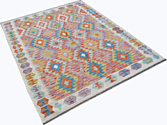 Handmade Afghan Maimana Kilim | 198 x 152 cm | 6'6" x 5' - Najaf Rugs & Textile
