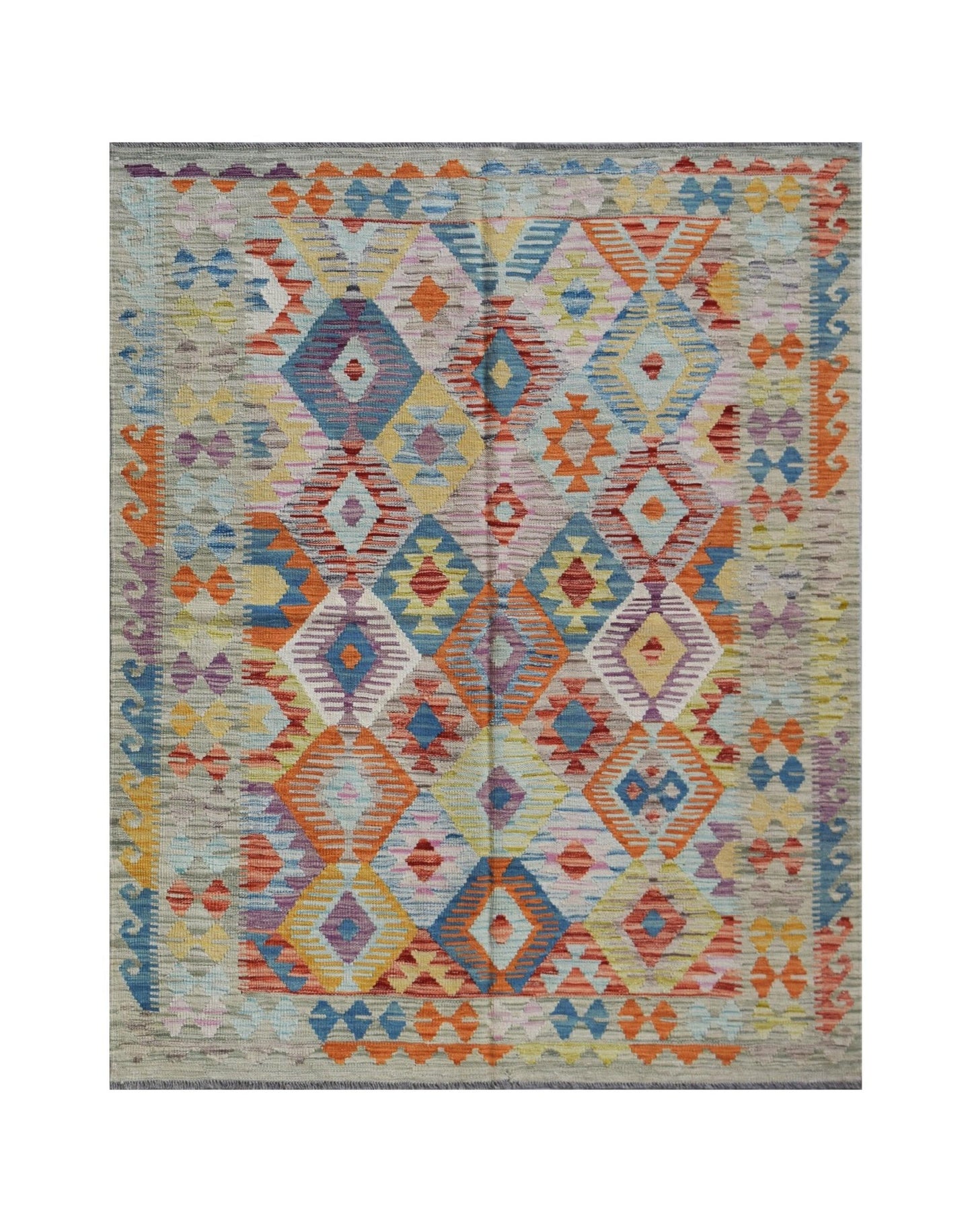 Handmade Afghan Maimana Kilim | 199 x 152 cm | 6'7" x 5' - Najaf Rugs & Textile