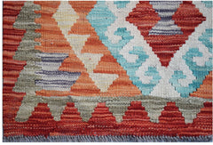 Handmade Afghan Maimana Kilim | 202 x 156 cm | 6'8" x 5'2" - Najaf Rugs & Textile