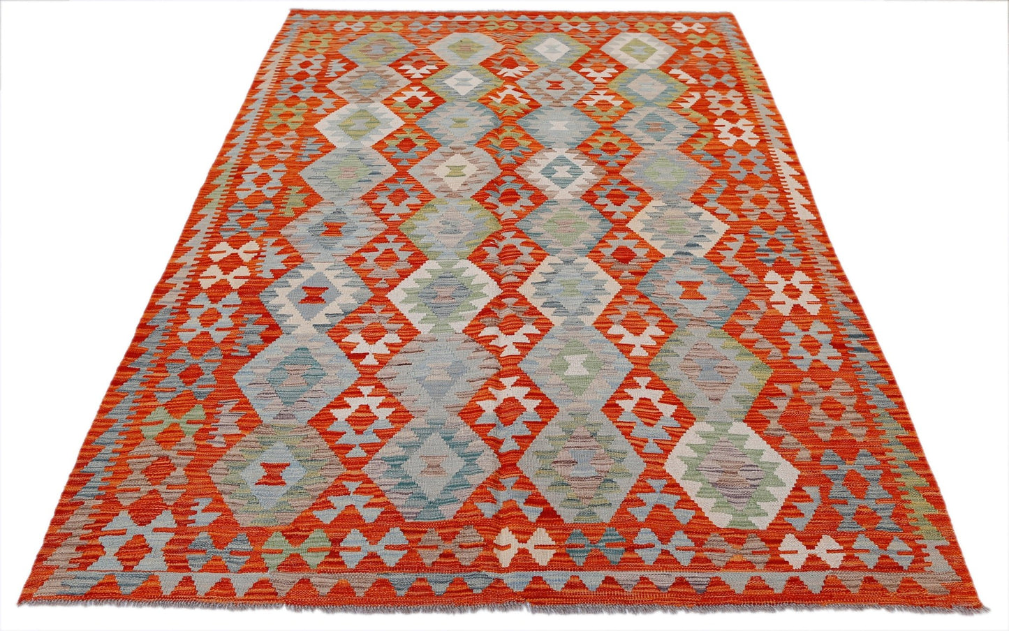 Handmade Afghan Maimana Kilim | 234 x 171 cm | 7'8" x 5'8" - Najaf Rugs & Textile