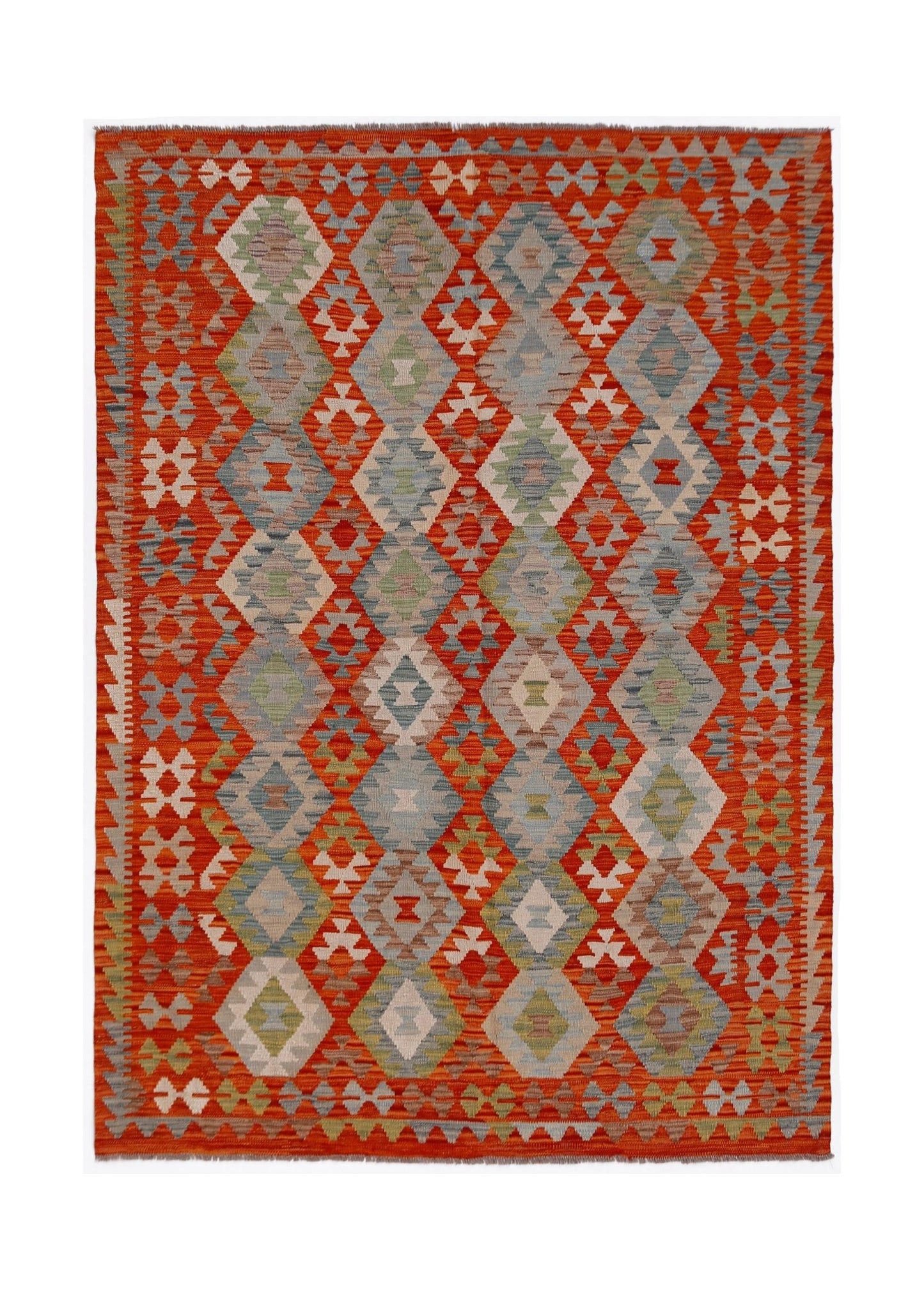 Handmade Afghan Maimana Kilim | 234 x 171 cm | 7'8" x 5'8" - Najaf Rugs & Textile
