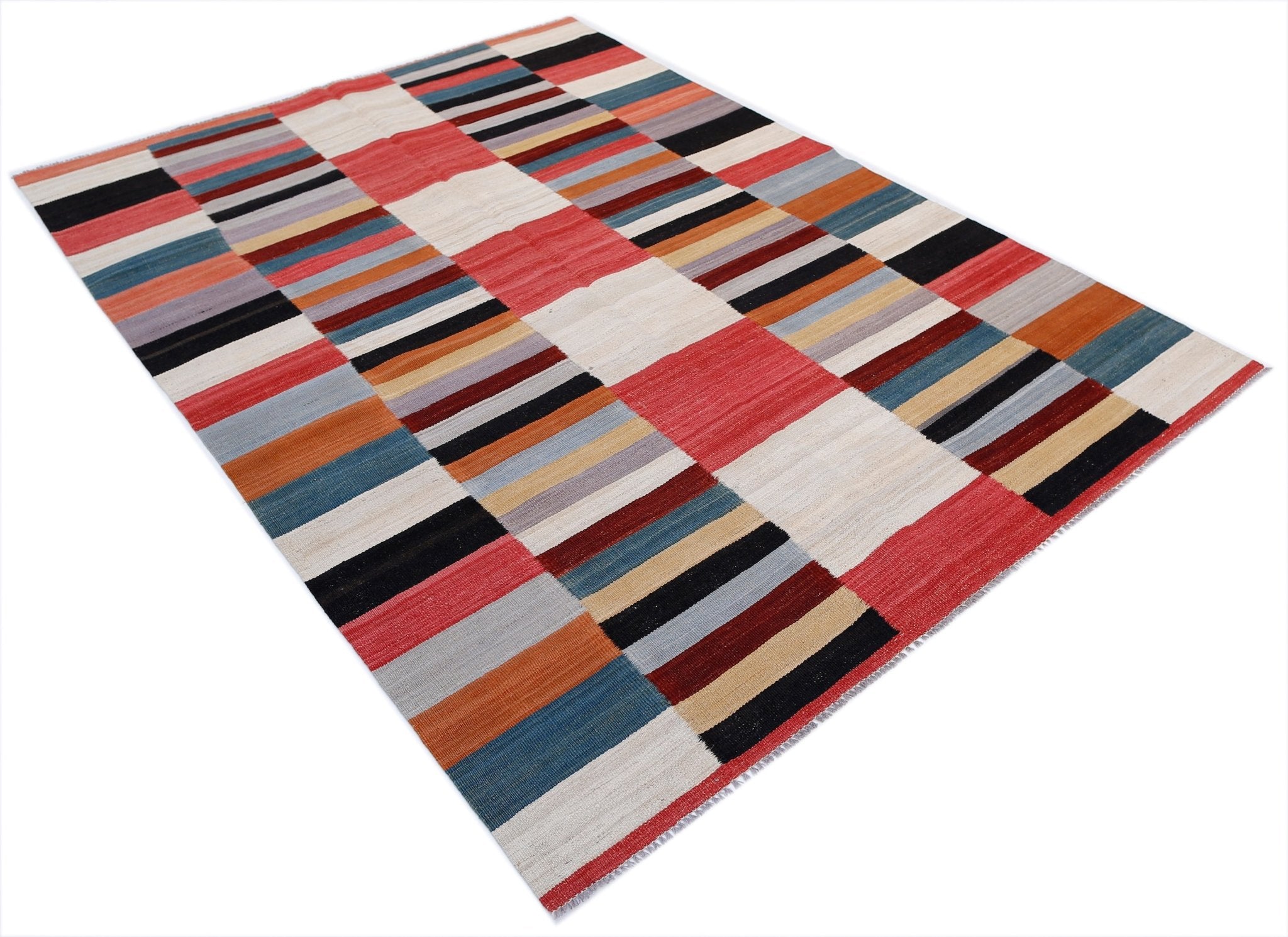Handmade Afghan Maimana Kilim | 235 x 167 cm | 7'9" x 5'6" - Najaf Rugs & Textile