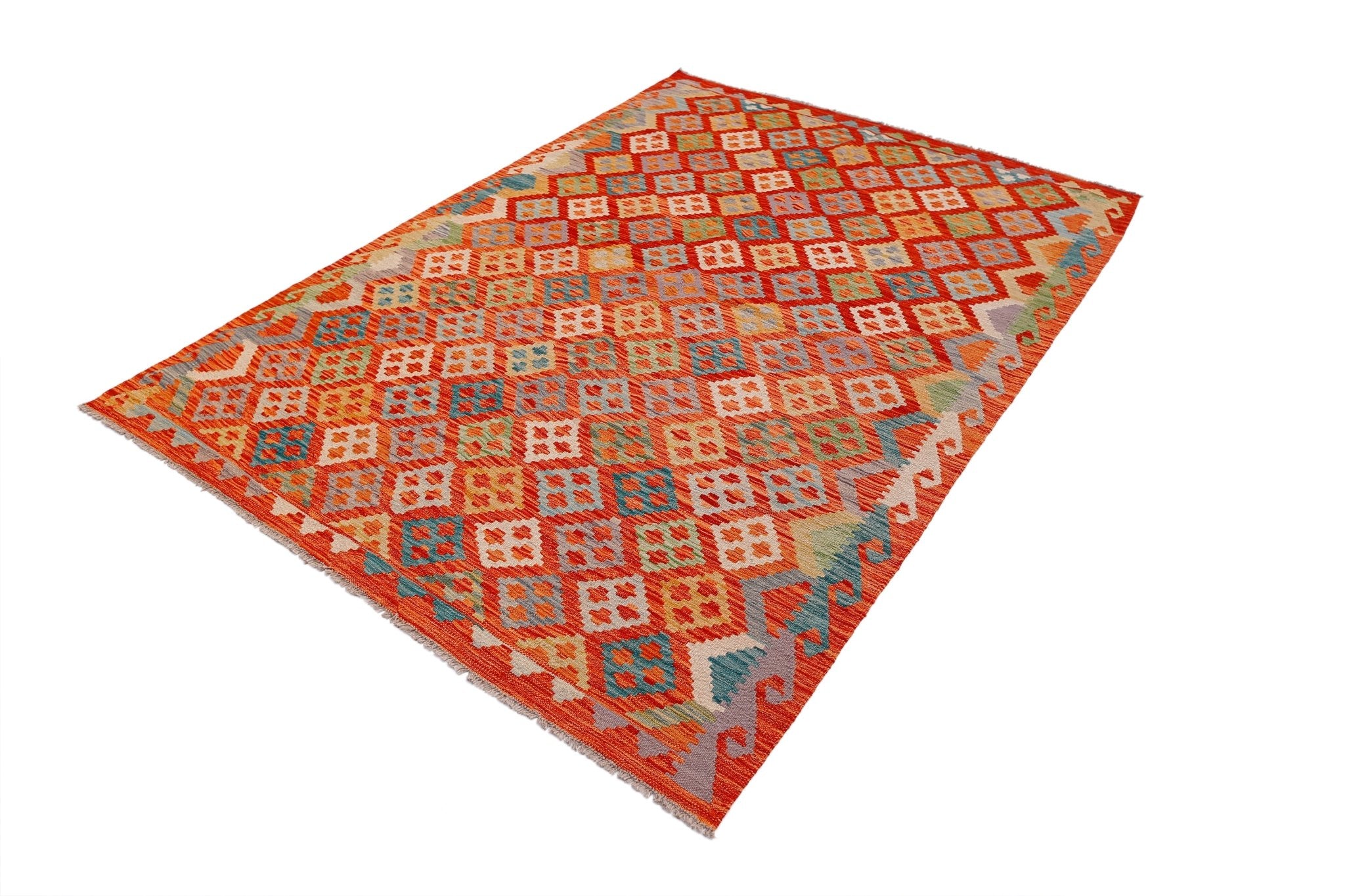 Handmade Afghan Maimana Kilim | 237 x 173 cm | 7'9" x 5'8" - Najaf Rugs & Textile