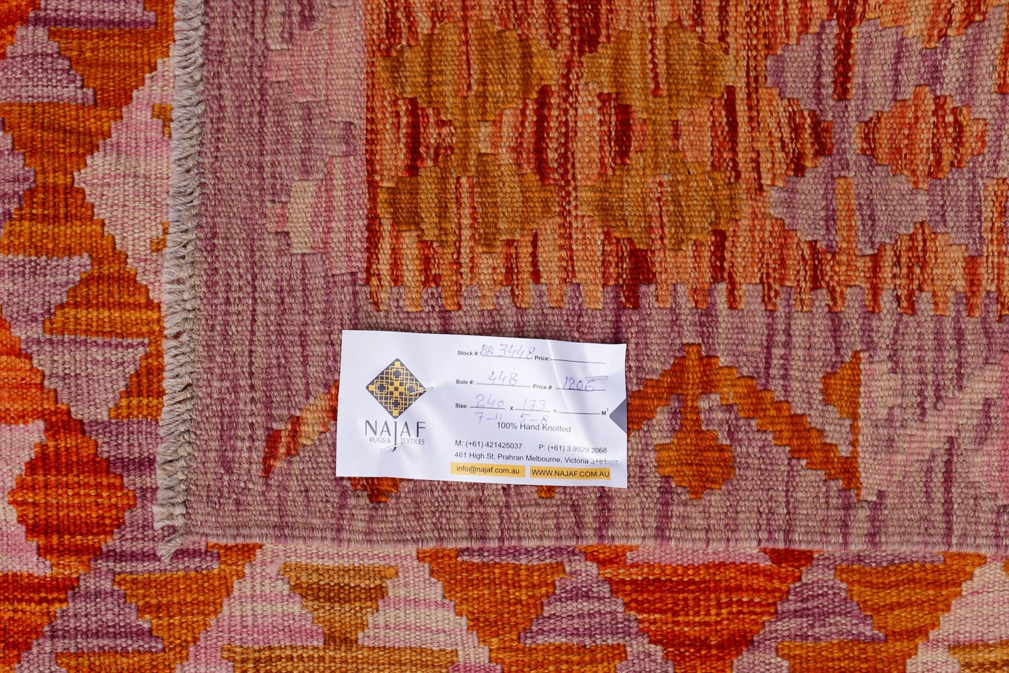 Handmade Afghan Maimana Kilim | 240 x 173 cm | 7'11" x 5'8" - Najaf Rugs & Textile
