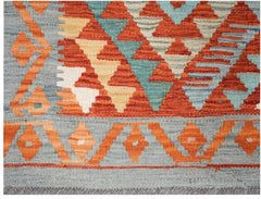 Handmade Afghan Maimana Kilim | 242 x 168 cm | 8' x 5'6" - Najaf Rugs & Textile