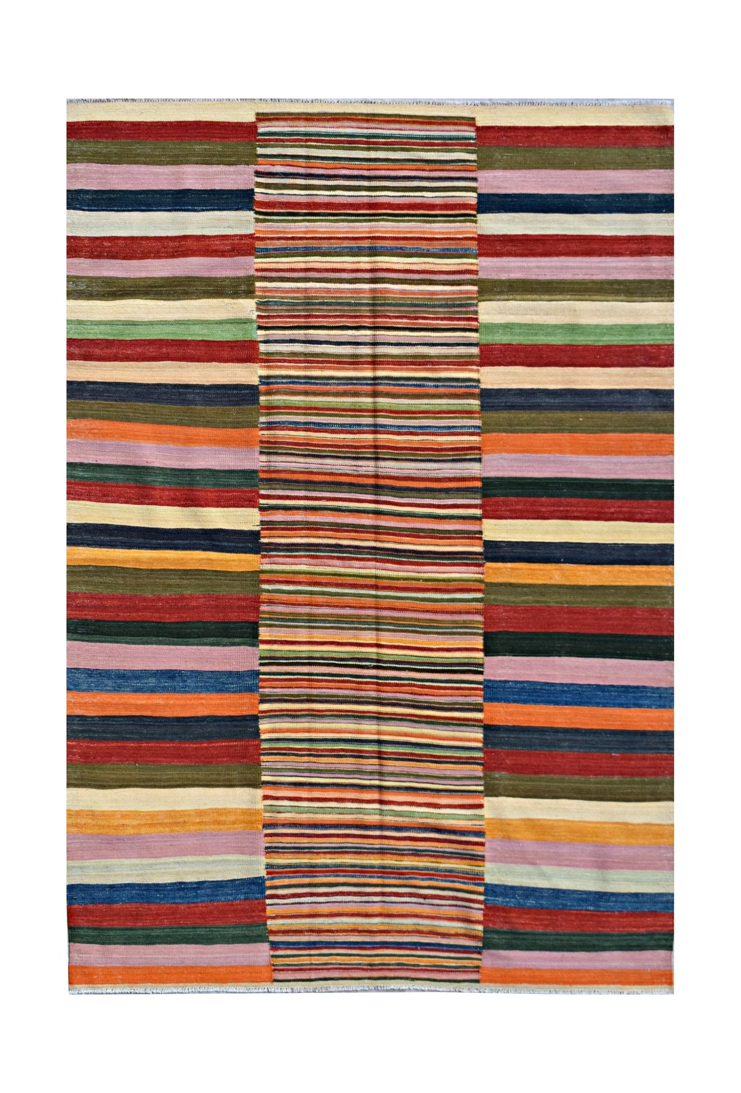 Handmade Afghan Maimana Kilim | 245 x 173 cm | 8'1" x 5'9" - Najaf Rugs & Textile