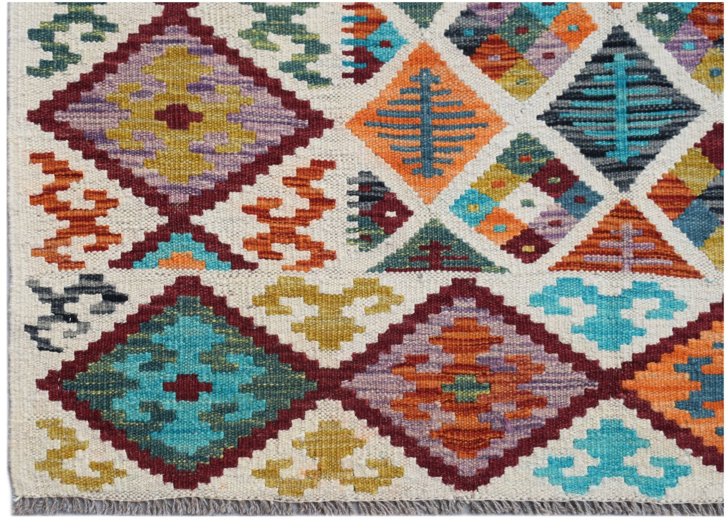 Handmade Afghan Maimana Kilim | 250 x 178 cm | 8'3" x 5'10" - Najaf Rugs & Textile