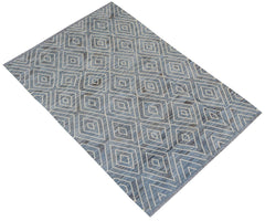 Afghan Maimana Kilim with a blue diamond pattern.