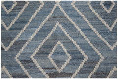 Afghan Maimana Kilim with a blue diamond pattern.