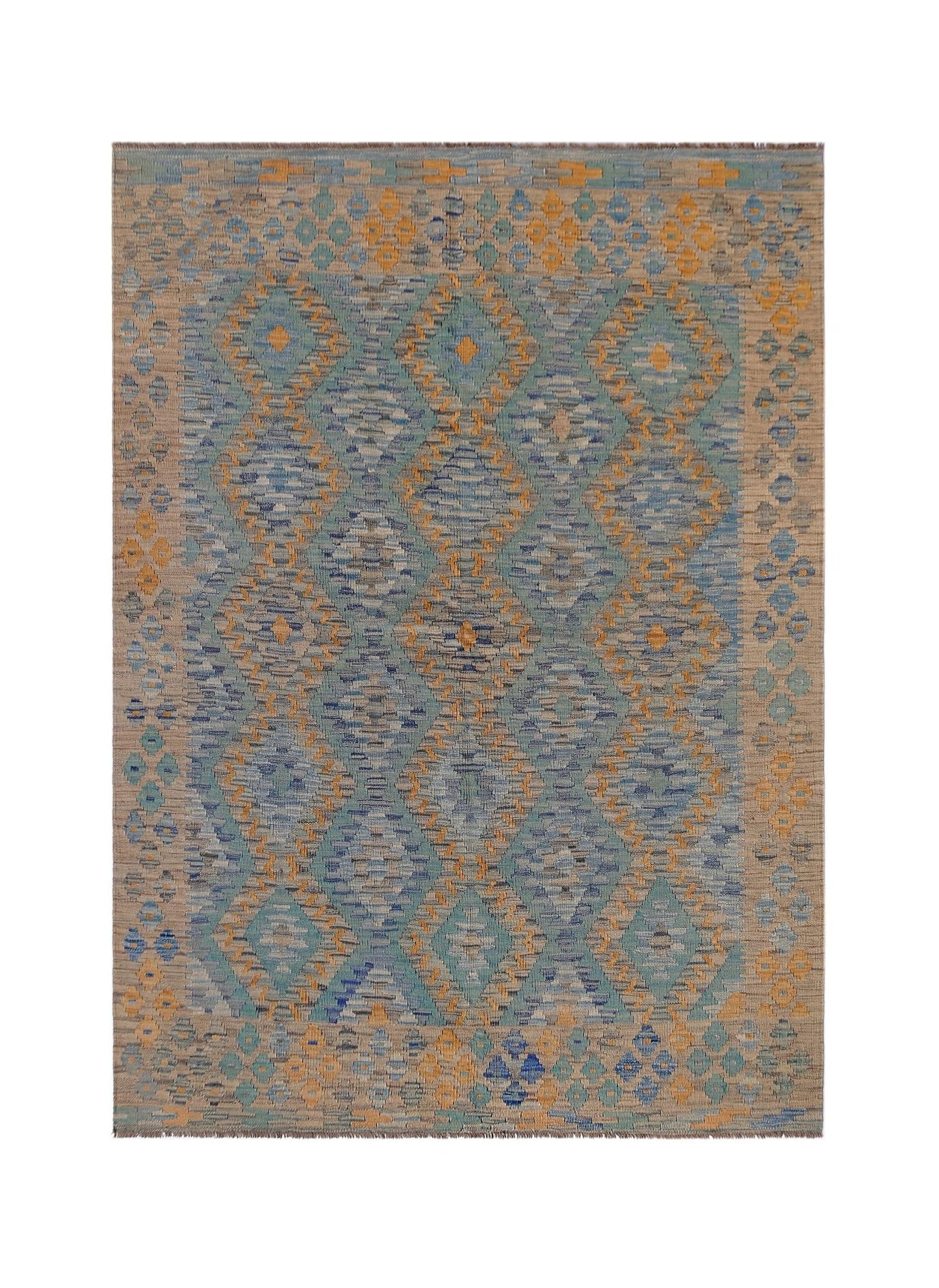 Handmade Afghan Maimana Kilim | 254 x 180 cm | 8'4" x 5'11" - Najaf Rugs & Textile