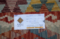 Handmade Afghan Maimana Kilim | 254 x 206 cm | 8'4" x 6'9" - Najaf Rugs & Textile