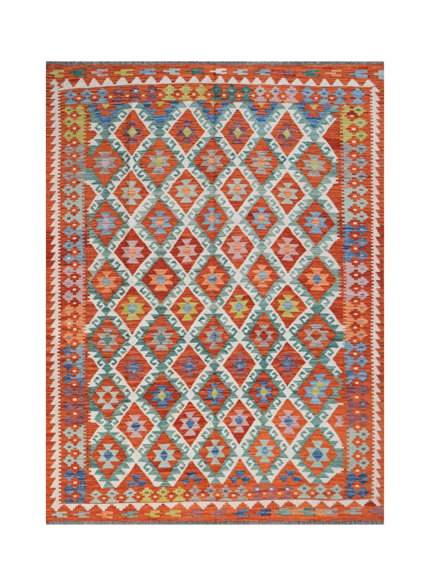 Handmade Afghan Maimana Kilim | 260 x 180 cm | 8'7" x 5'11" - Najaf Rugs & Textile