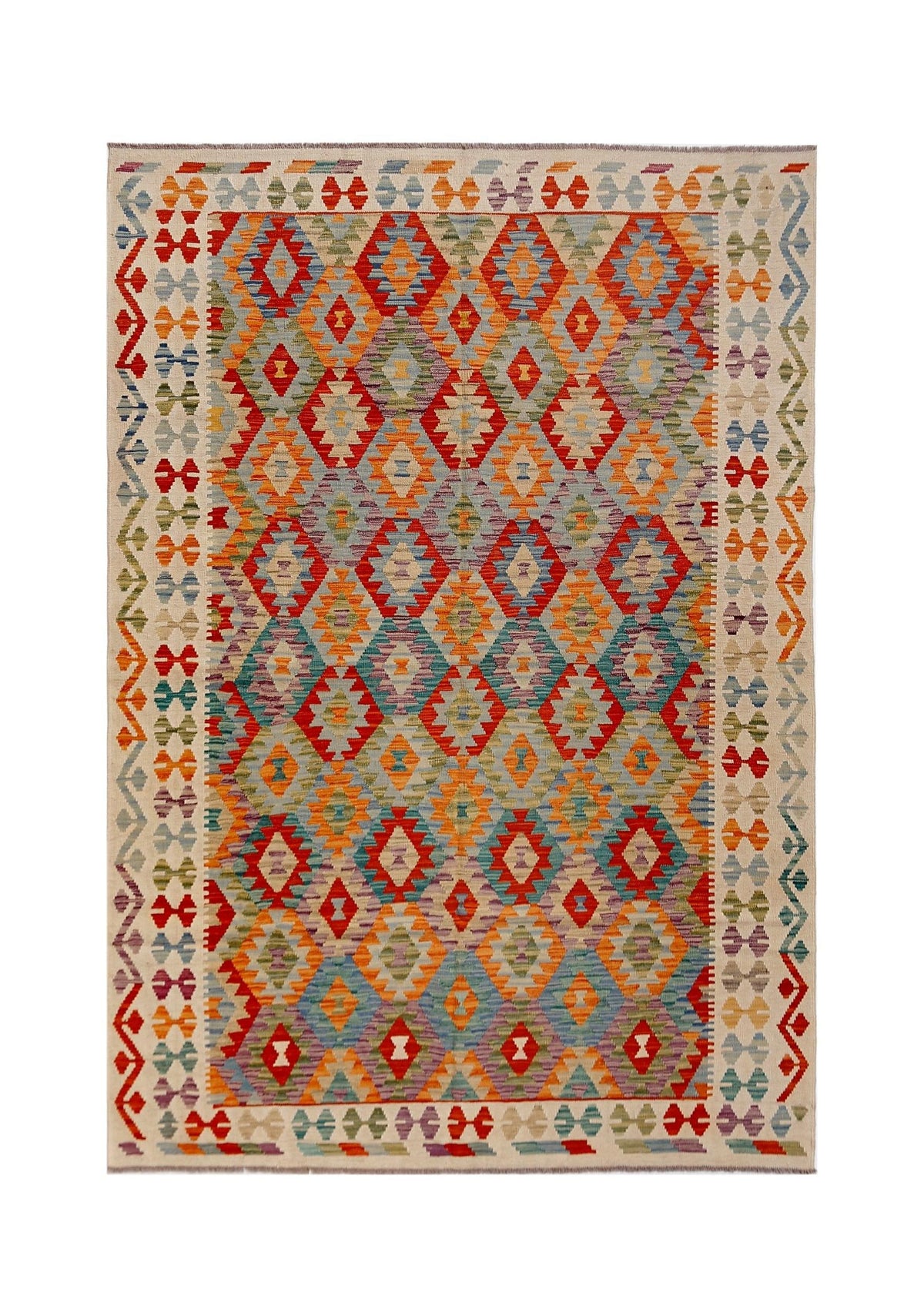 Handmade Afghan Maimana Kilim | 290 x 207 cm | 9'7" x 6'10" - Najaf Rugs & Textile