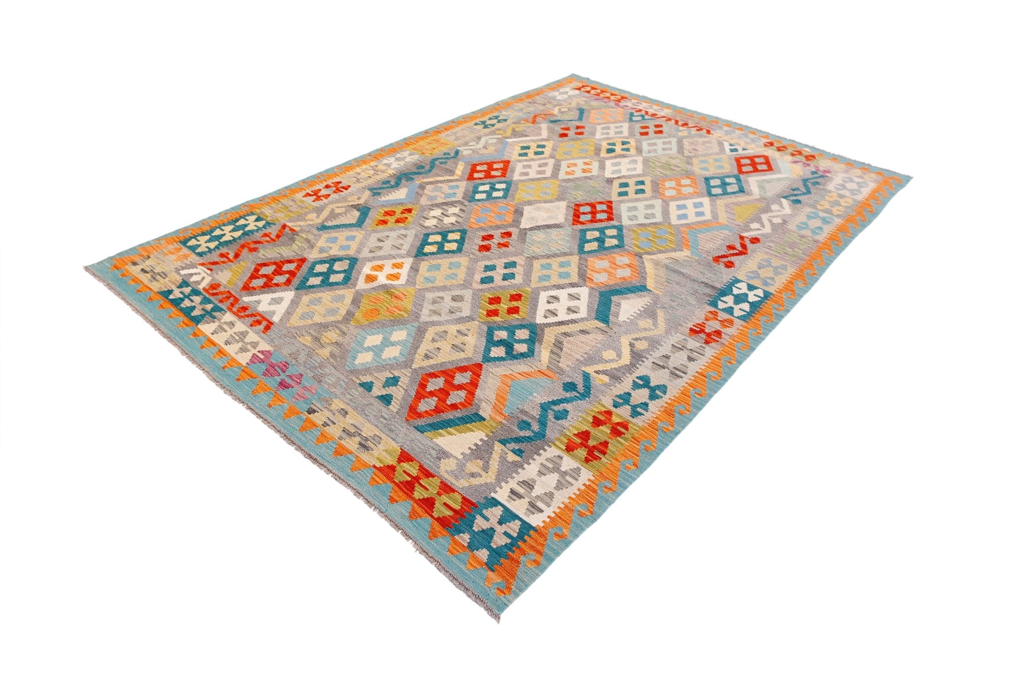 Handmade Afghan Maimana Kilim | 292 x 201 cm | 9'7" x 6'7" - Najaf Rugs & Textile