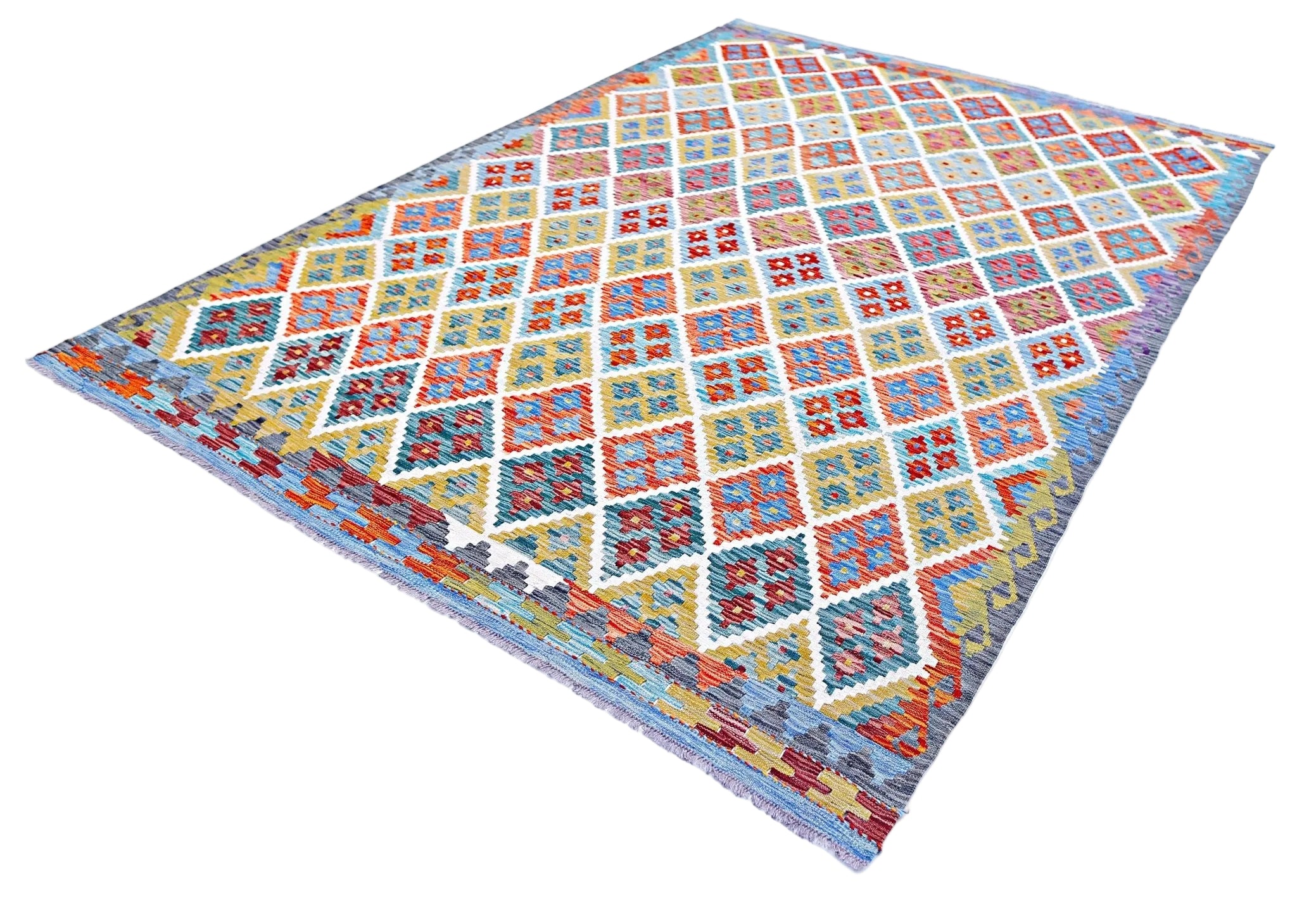 Handmade Afghan Maimana Kilim | 292 x 212 cm | 9'7" x 7' - Najaf Rugs & Textile
