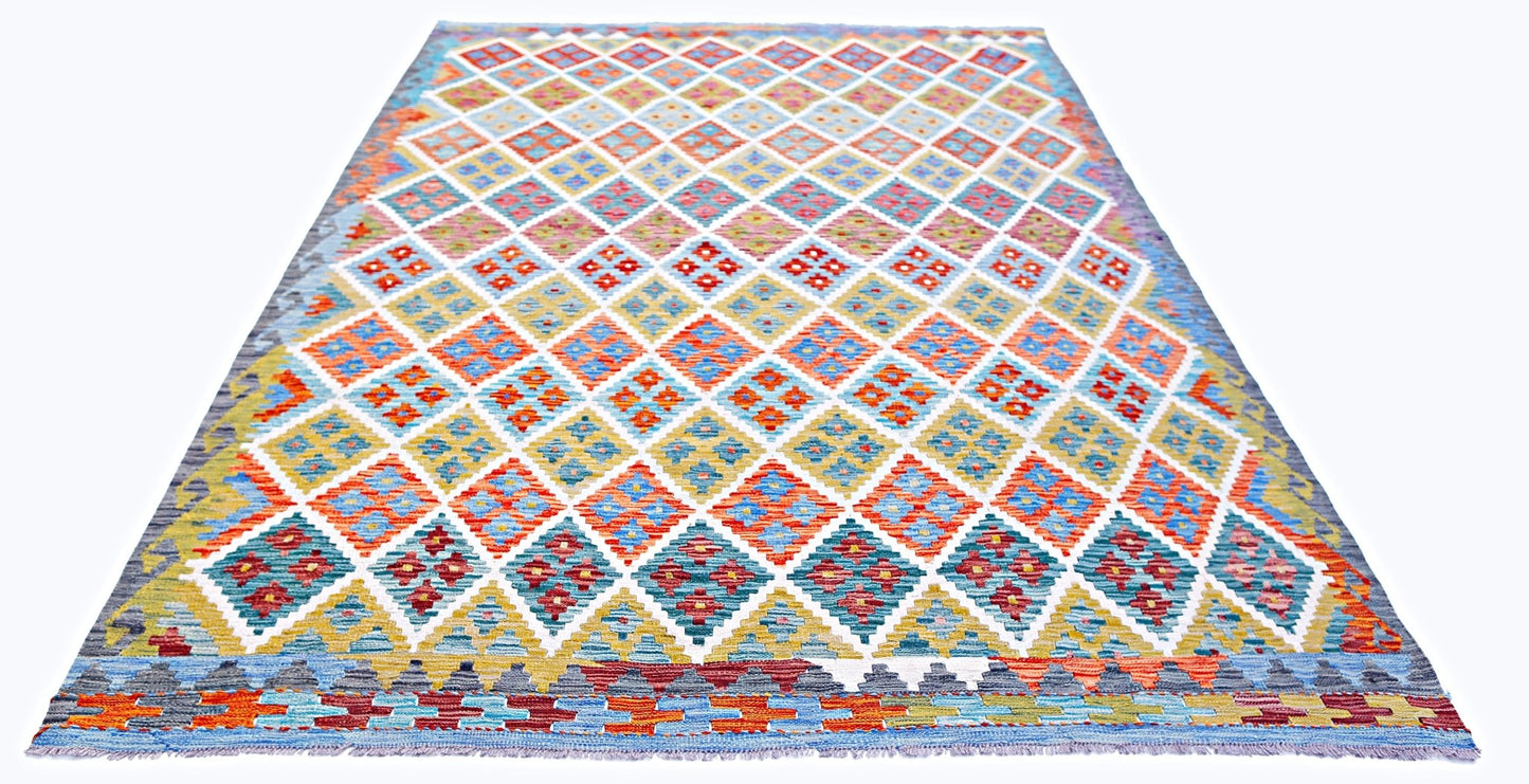 Handmade Afghan Maimana Kilim | 292 x 212 cm | 9'7" x 7' - Najaf Rugs & Textile