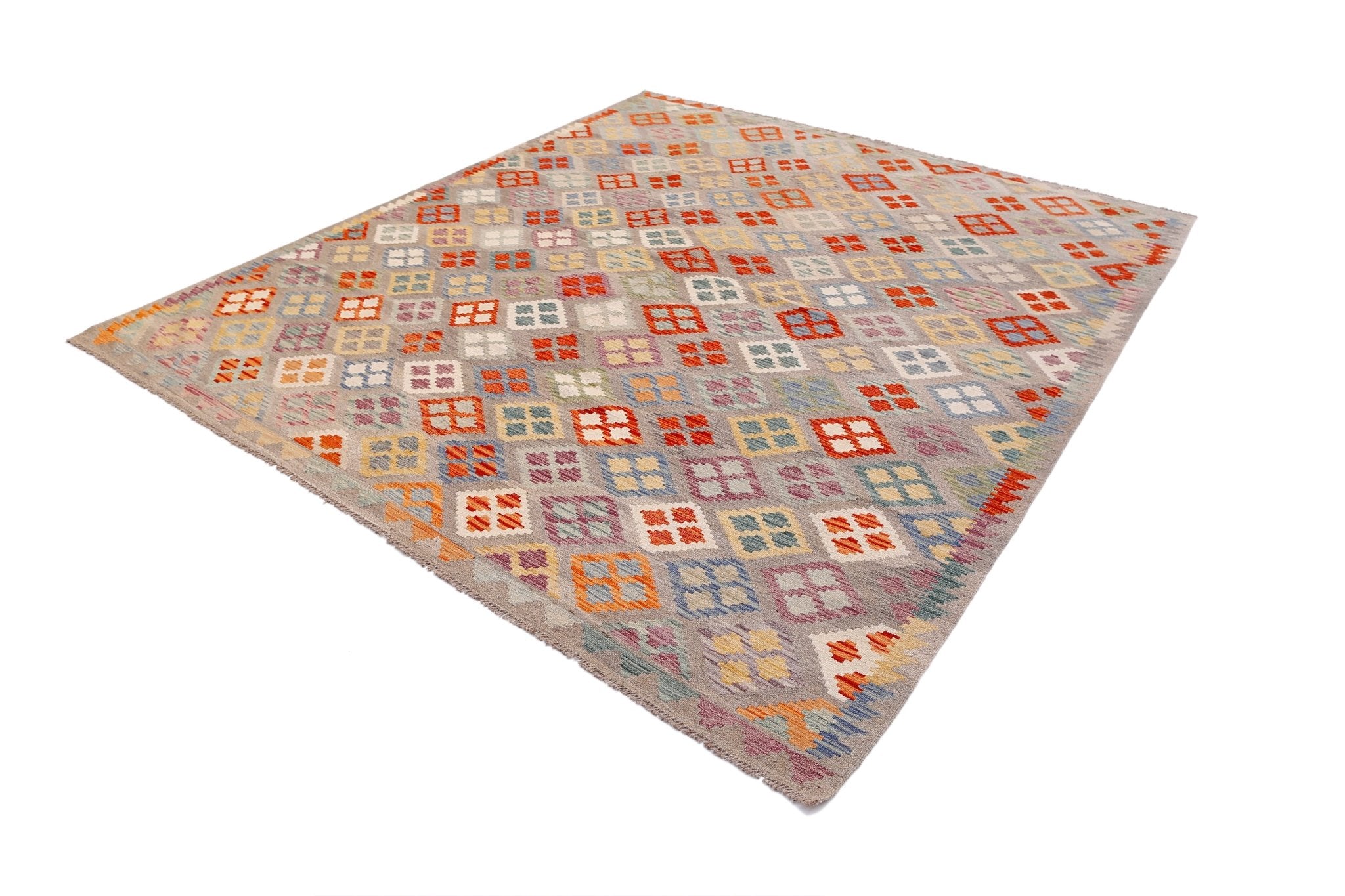 Handmade Afghan Maimana Kilim | 292 x 259 cm | 9'6" x 8'9" - Najaf Rugs & Textile