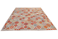 Handmade Afghan Maimana Kilim | 292 x 259 cm | 9'6" x 8'9" - Najaf Rugs & Textile