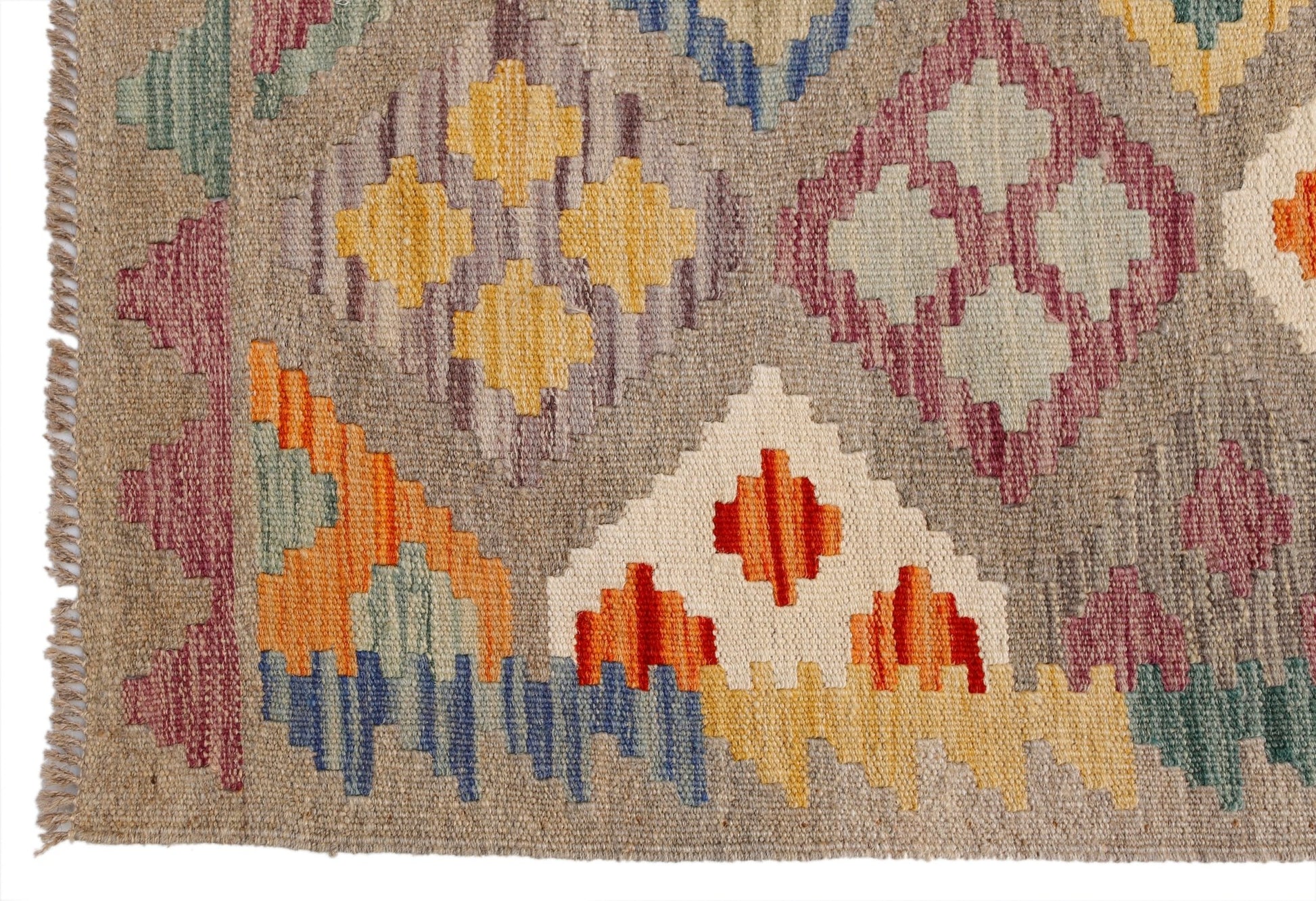 Handmade Afghan Maimana Kilim | 292 x 259 cm | 9'6" x 8'9" - Najaf Rugs & Textile