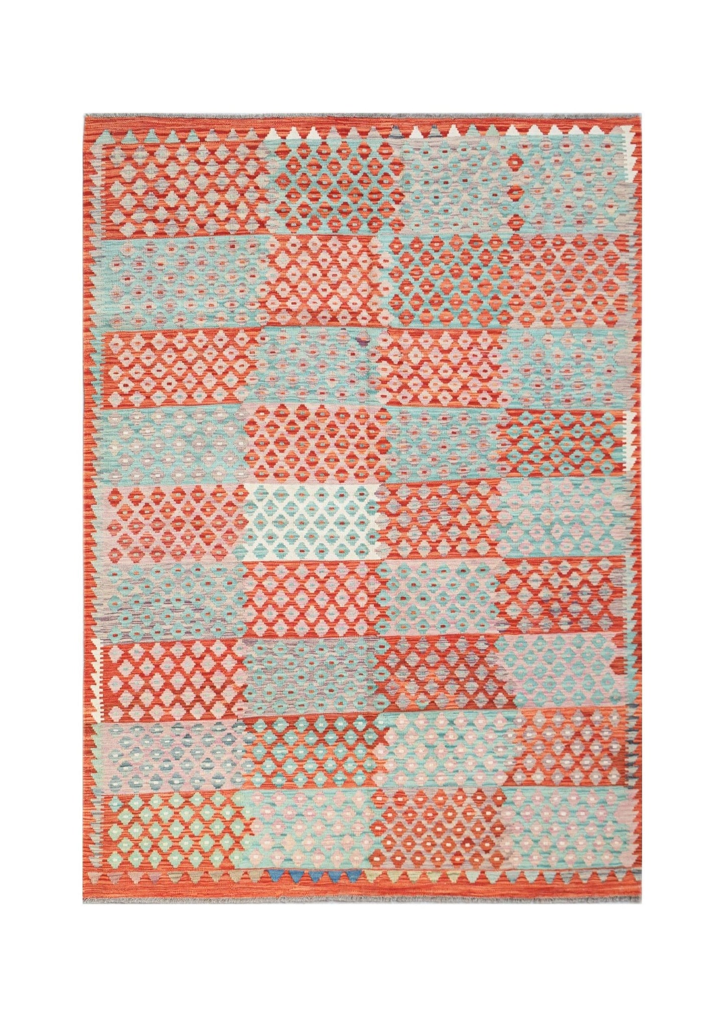 Handmade Afghan Maimana Kilim | 293 x 200 cm | 9'8" x 6'8" - Najaf Rugs & Textile