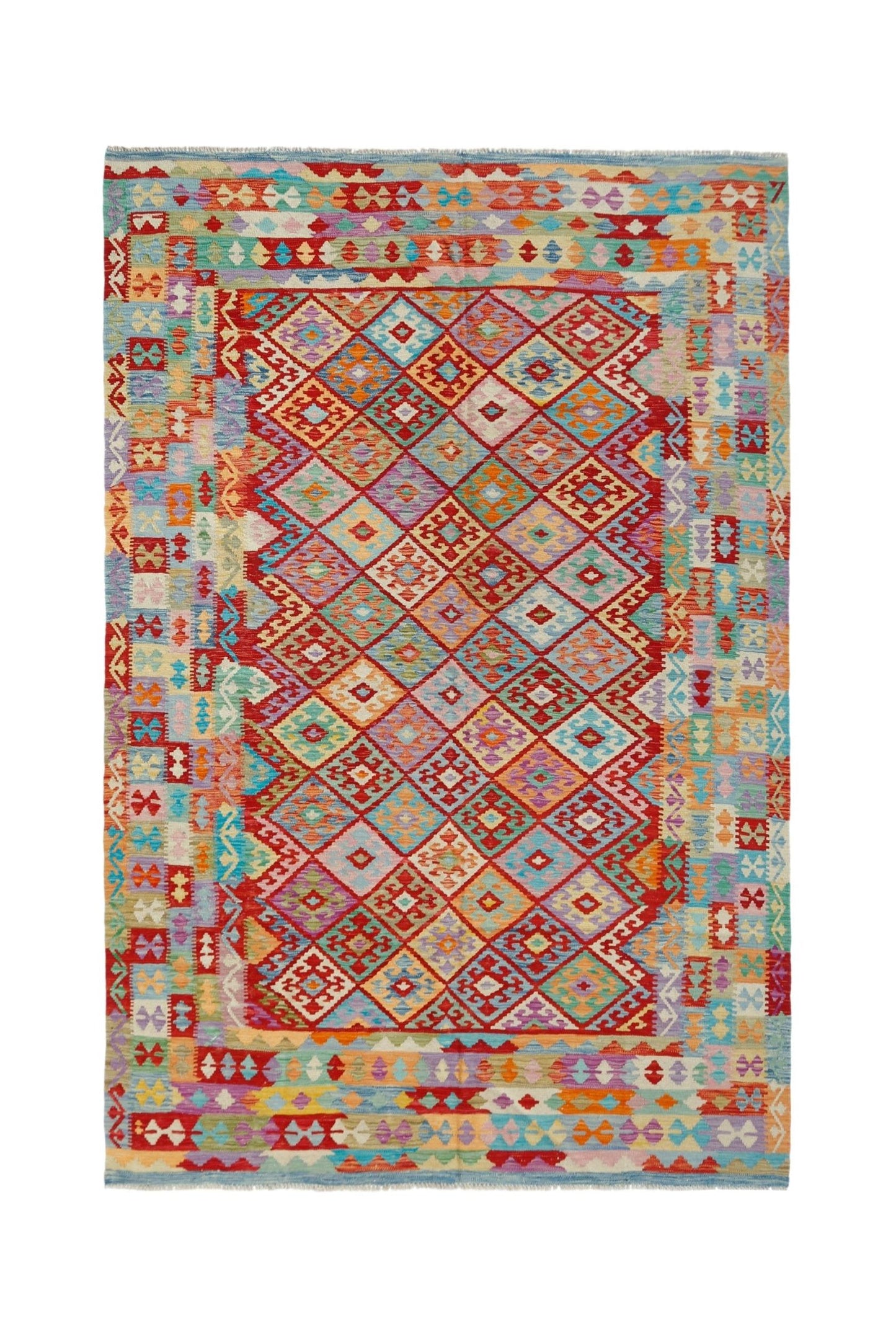 Handmade Afghan Maimana Kilim | 294 x 200 cm | 9'8" x 6'7" - Najaf Rugs & Textile
