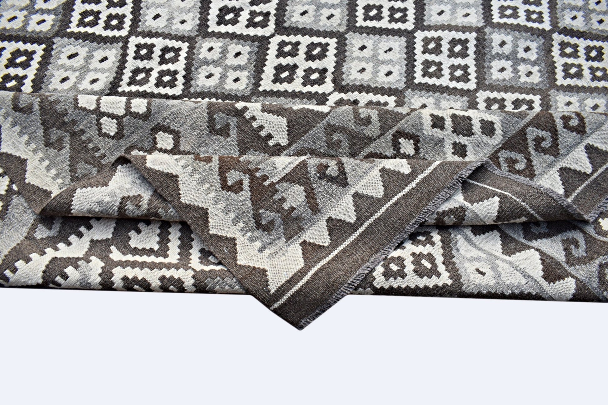 Handmade Afghan Maimana Kilim | 294 x 248 cm | 9'8" x 8'2" - Najaf Rugs & Textile