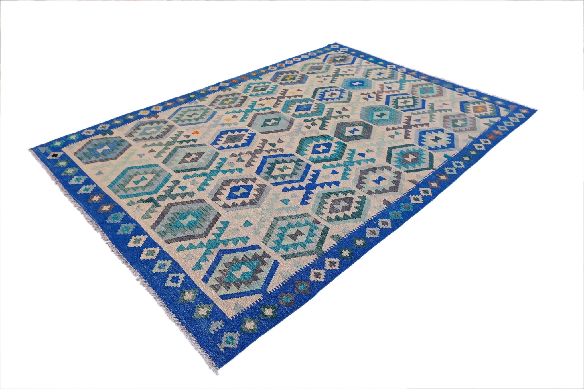Handmade Afghan Maimana Kilim | 295 x 209 cm | 9'8" x 6'10" - Najaf Rugs & Textile