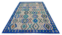 Handmade Afghan Maimana Kilim | 295 x 209 cm | 9'8" x 6'10" - Najaf Rugs & Textile