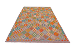 Handmade Afghan Maimana Kilim | 296 x 203 cm | 9'9" x 6'8" - Najaf Rugs & Textile