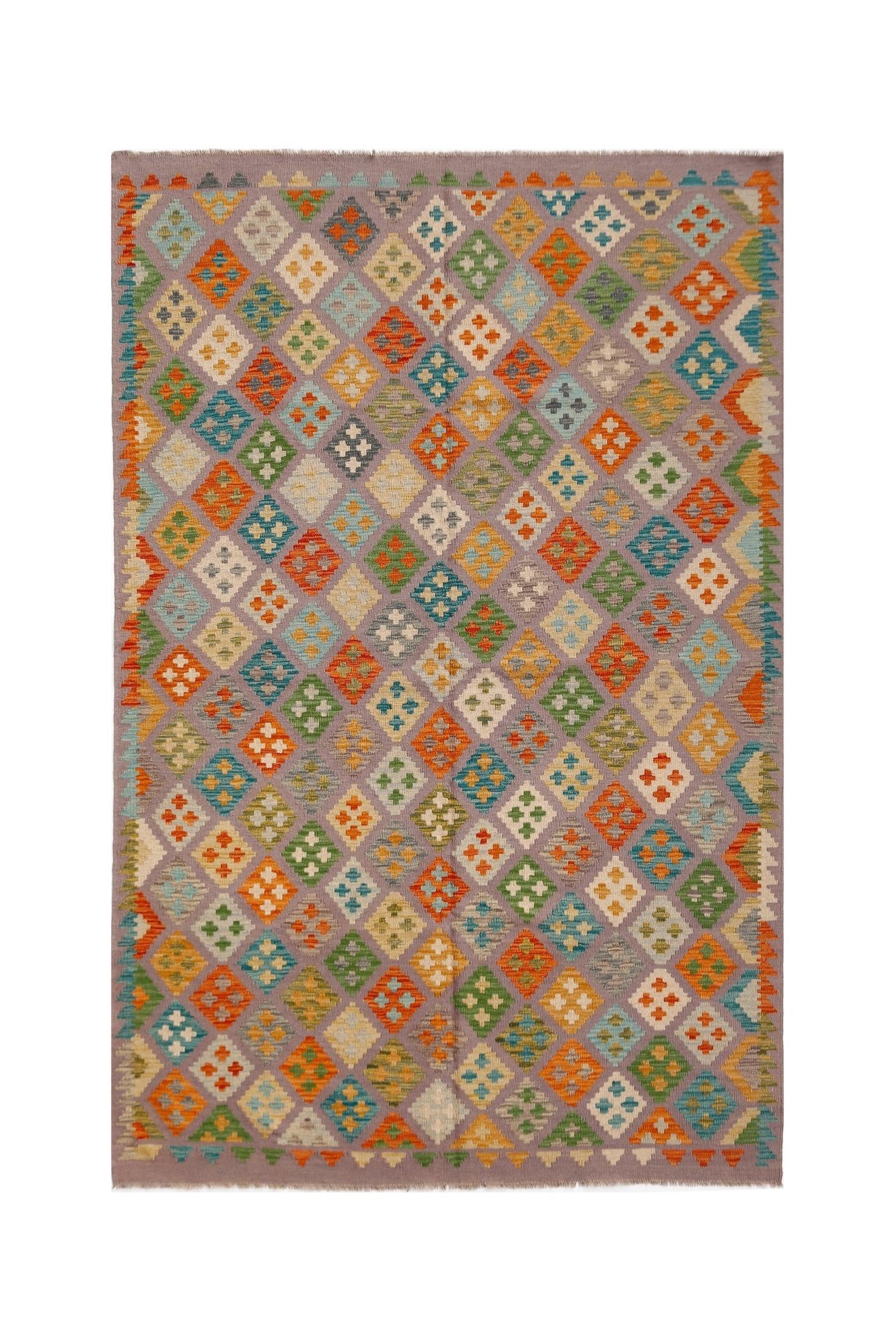 Handmade Afghan Maimana Kilim | 296 x 203 cm | 9'9" x 6'8" - Najaf Rugs & Textile