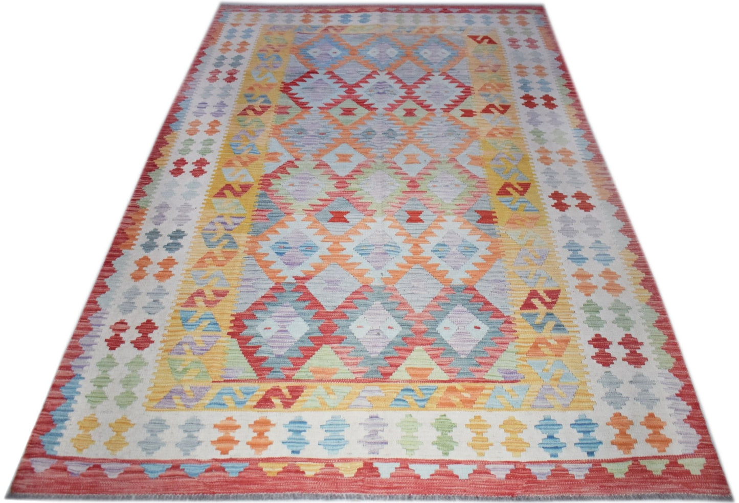 Handmade Afghan Maimana Kilim | 306 x 200 cm | 10'1" x 6'7" - Najaf Rugs & Textile