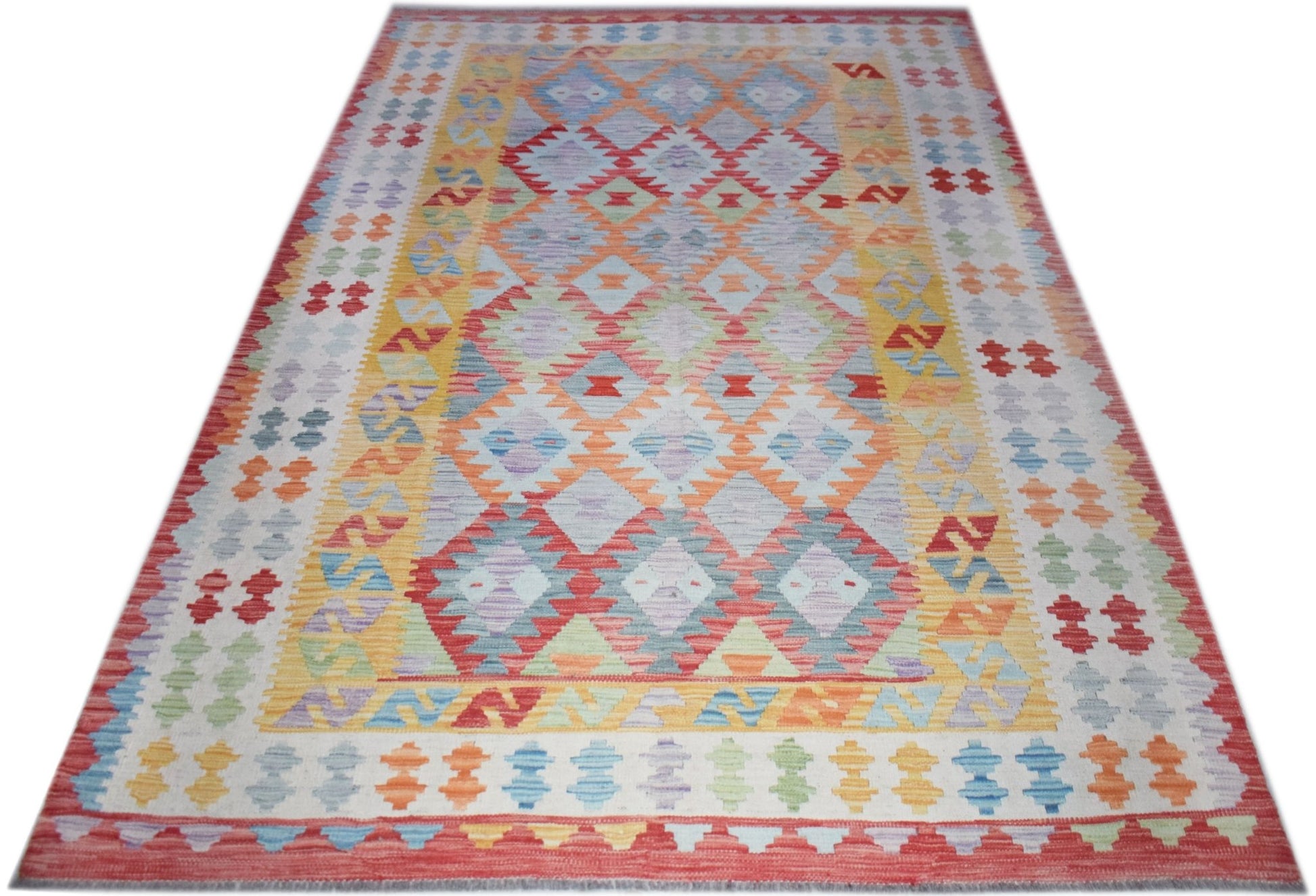 Handmade Afghan Maimana Kilim | 306 x 200 cm | 10'1" x 6'7" - Najaf Rugs & Textile