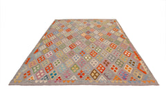 Handmade Afghan Maimana Kilim | 340 x 259 cm | 11'2" x 8'6" - Najaf Rugs & Textile