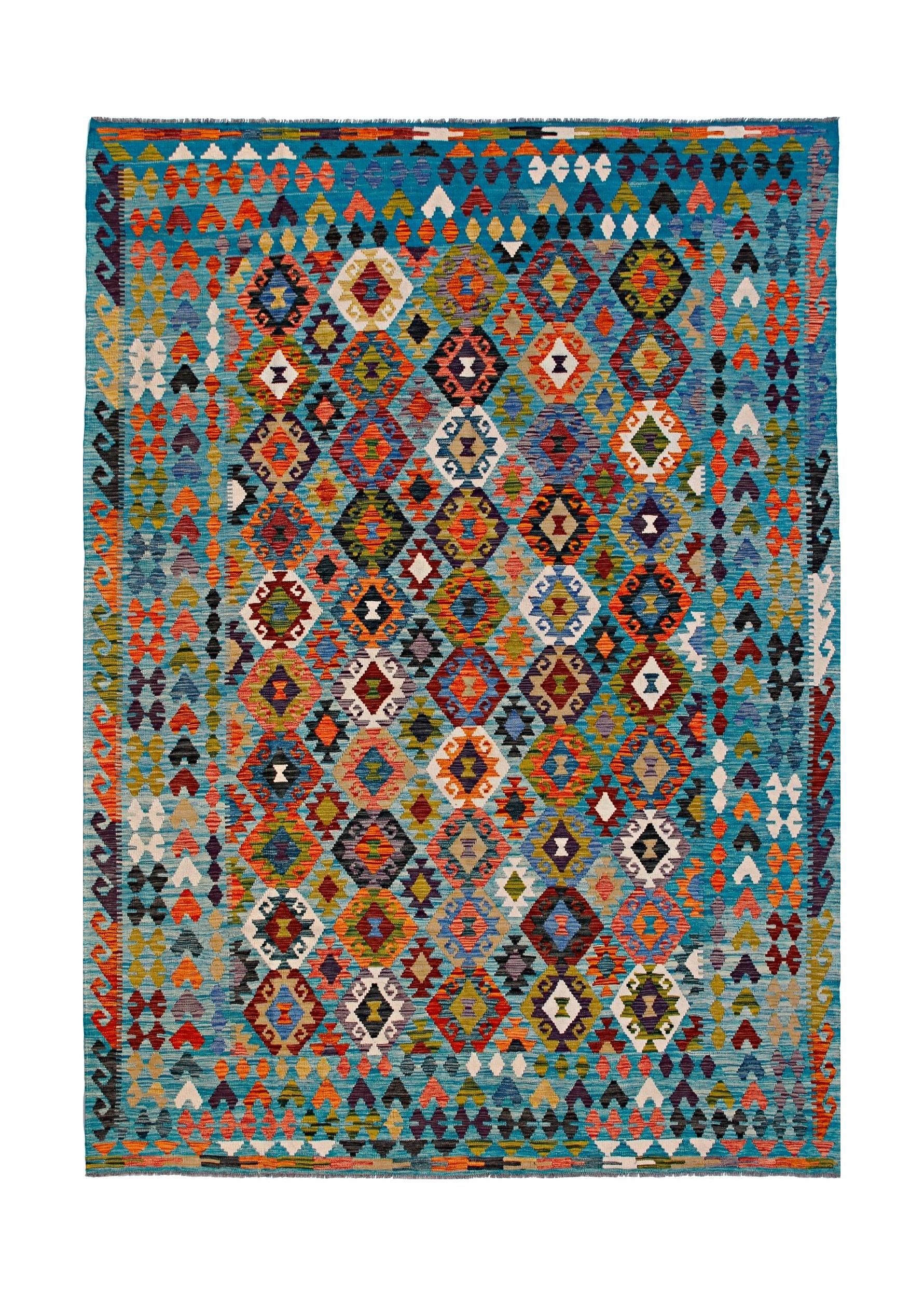 Handmade Afghan Maimana Kilim | 343 x 247 cm | 11'3" x 8'1" - Najaf Rugs & Textile