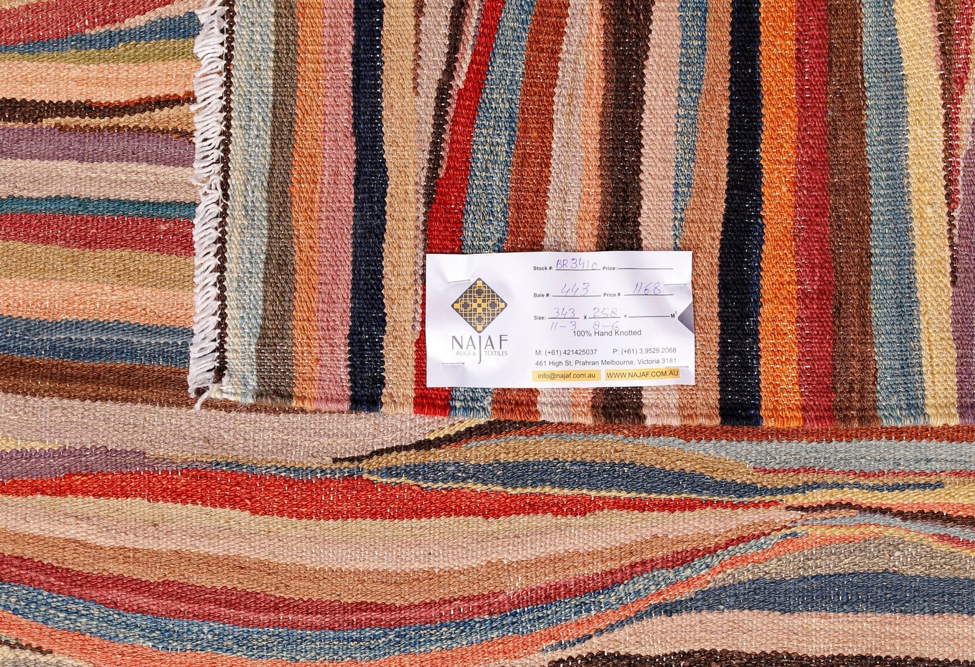 Handmade Afghan Maimana Kilim | 343 x 258 cm | 11'3" x 8'6" - Najaf Rugs & Textile