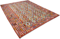 Handmade Afghan Maimana Kilim | 391 x 311 cm | 12'10" x 10'3" - Najaf Rugs & Textile